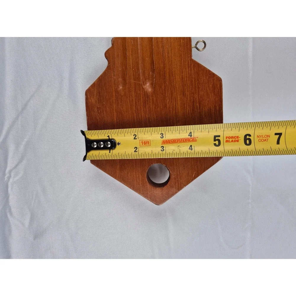 Vintage Rustic Wooden Giant Key Shaped‎ Wall Mounted Key Holder 4 Hooks Entryway